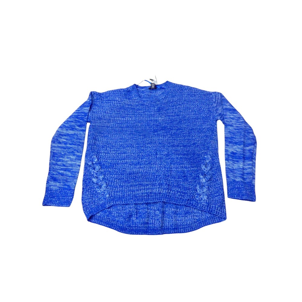 Rue 21 Sweater Womens XL Blue Marled Knit High-Low Cable Detail 1930